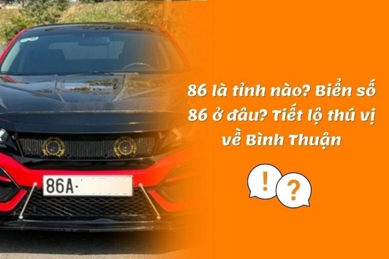 Biển số 86 trên ô tô sang trọng