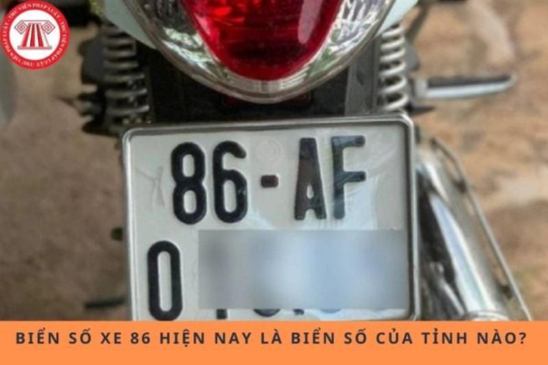 Hình ảnh biển số 86 trên xe máy