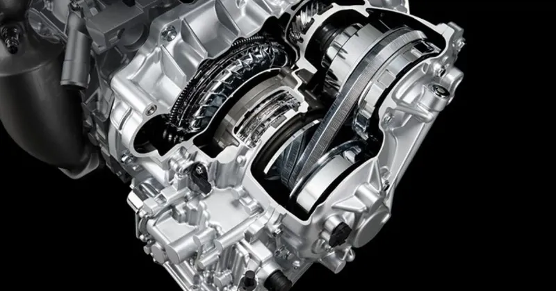 Minh họa nguyên lý hoạt động của hộp số CVT, thể hiện cách puli thay đổi đường kính hiệu dụng để điều chỉnh tỷ số truyền và giải thích hộp số CVT là gì qua cơ chế làm việc.