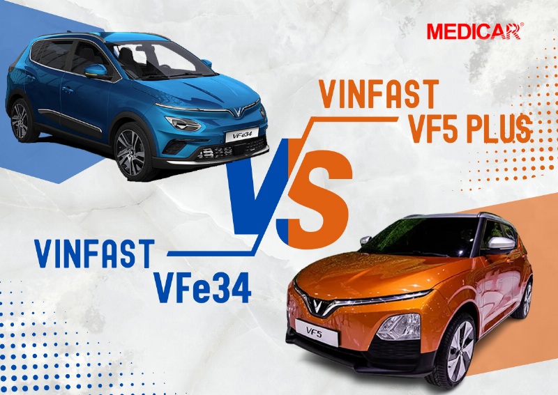 Hinh anh so sanh noi that va khoang lai xe VinFast VF 5 Plus va VF e34
