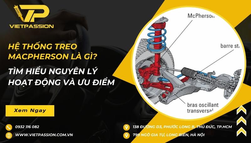 Thanh chống (phuộc nhún) tích hợp của hệ thống treo MacPherson
