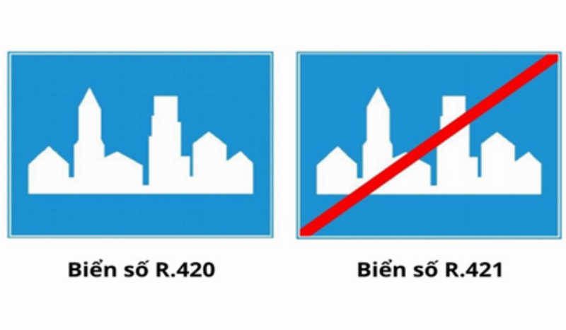 Biển báo tốc độ tối đa trong khu vực đông dân cư cho phương tiện giao thông