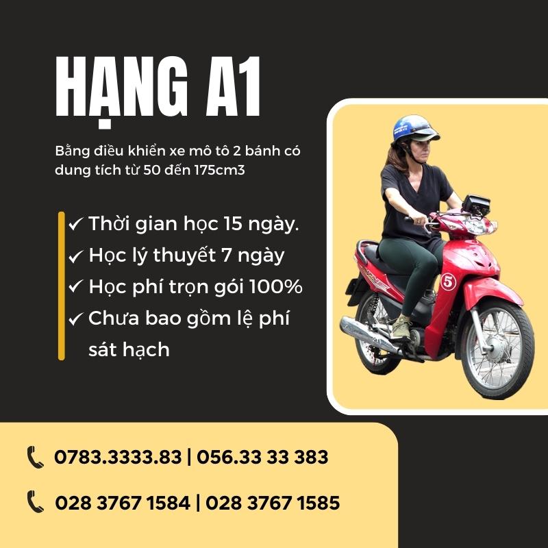Bang lai xe A1 va xe may duoi 175cc phu hop