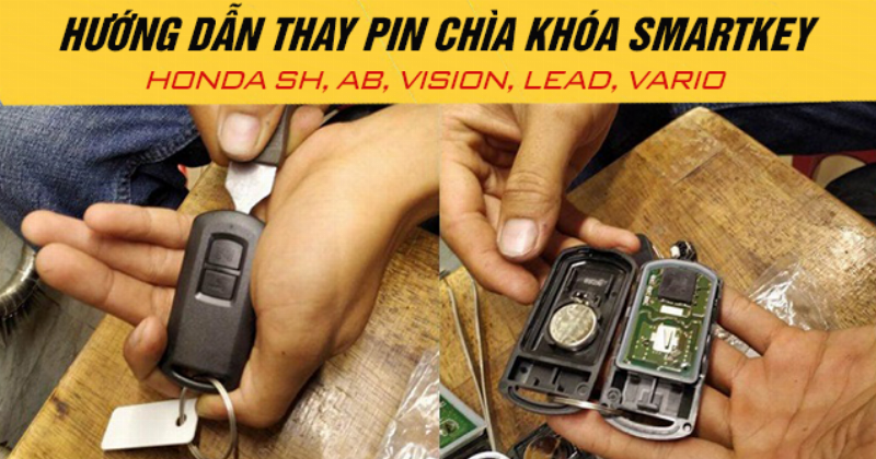 Cách mở vỏ chìa khóa smartkey Vision để thay pin