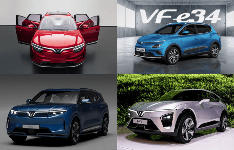 Toàn bộ dòng xe điện VinFast thể hiện sự đa dạng mẫu xe điện đẹp.