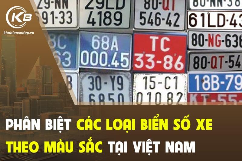 Phân loại biển số xe Việt Nam theo màu sắc nền