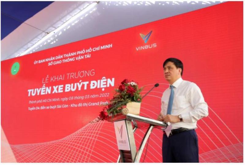 Xe bus điện E01 VinFast thân thiện môi trường, góp phần xây dựng giao thông xanh